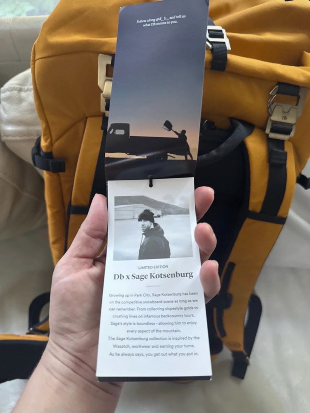 New Yellow Roll-Top Backpack - by Db Journey